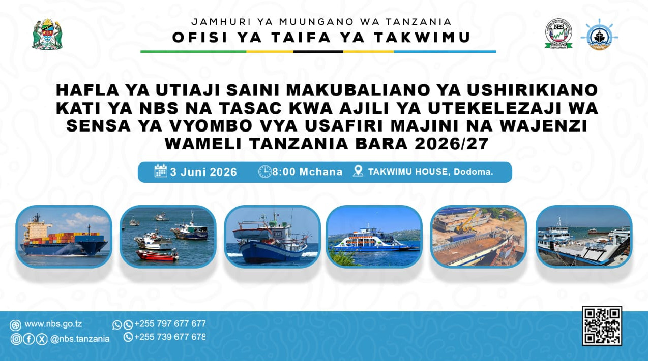 Hafla ya Utiaji Saini Makubaliano ya Ushirikiano kati ya NBS na TASAC