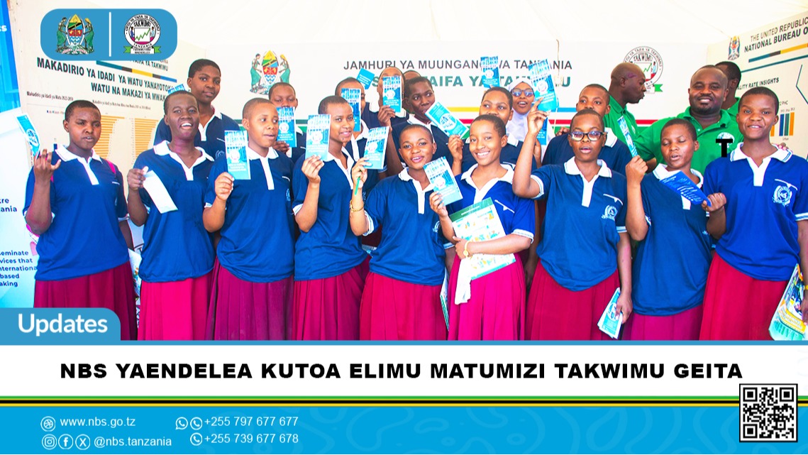 Ofisi ya Taifa ya Takwimu - NBS inaendelea kutoa elimu kwa taasisi. Wadau pamoja na wananchi kuhusu matumizi ya Takwimu ramsi zinazozalishwa na kusambazwa na Ofisi hiyo kupitia ushiriki wake katika Maonesho ya Kitaifa ya Madini yanayofanyika kwenye Viwanja vya Maonesho vya Dkt. Samia Suluhu Hassan Bombambili, Manispaa ya Geita mkoani Geita.