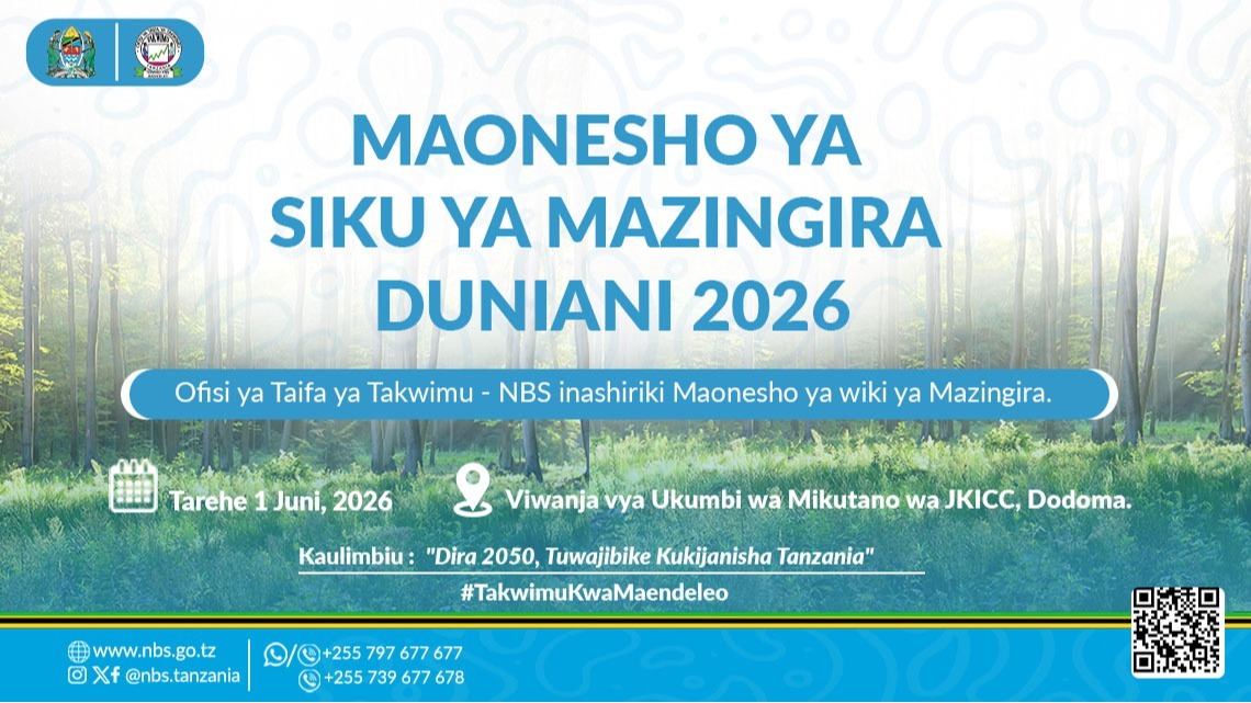 Maadhimisho ya Wiki ya Mazingira yanayoongozwa na Kaulimbiu isemayo: "Dira 2050: Tuwajibike Kukijanisha Tanzania.", yanafanyika kwenye Viwanja vya Ukumbi wa Mikutano wa JKICC jijini Dodoma kuanzia tarehe 01 hadi 05 Juni 2026.