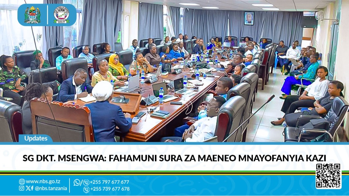 Mtakwimu Mkuu wa Serikali, Dkt. Amina Msengwa amewahimiza Wataalam wa Mikoa na Halmashauri zote nchini kufahamu vema sura na idadi ya watu katika maeneo yao hususan katika uandaaji wa Wasifu wa Kijamii na Kiuchumi wa mikoa na Halmashauri hizo, ili kupata Takwimu zenye ushahidi wa kina na tija kwa matumizi ya mipango ya Serikali na wadau wa maendeleo nchini.