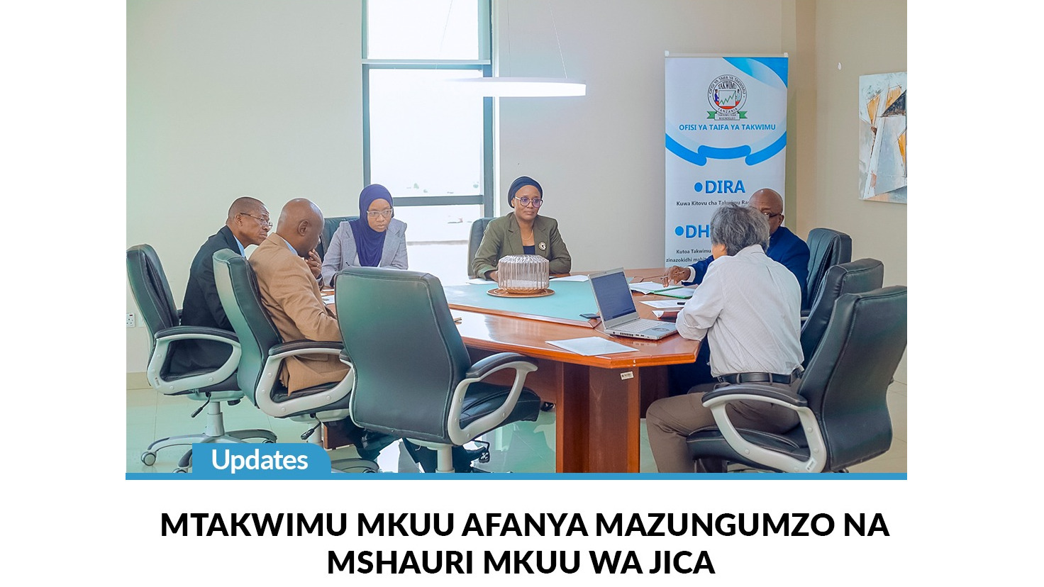 Mtakwimu Mkuu wa Serikali Dkt. Amina Msengwa, amekutana na kufanya mazungumzo na Mshauri Mkuu wa Shirika la Kimataifa la Maendeleo la Japan  (JICA) Mhandisi Yoshihiko Ogata .