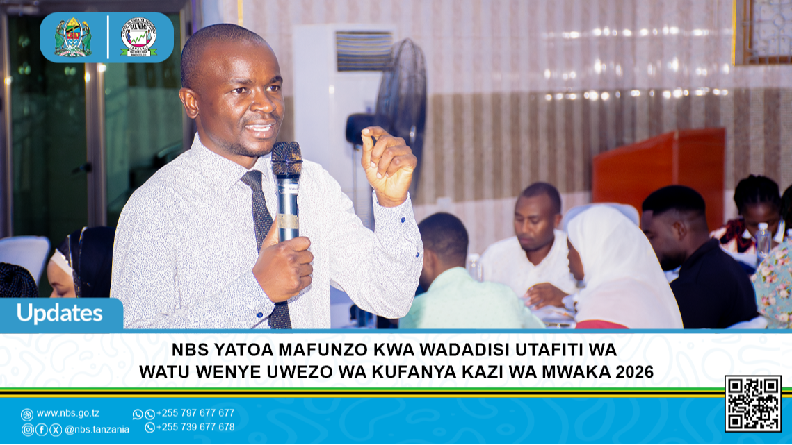 NBS Yatoa Mafunzo kwa Wadadisi Utafiti wa Watu Wenye Uwezo wa Kufanya Kazi Mwaka 2026